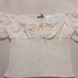 ✏️Love Tree cream crop top